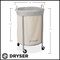 Dryser Laundry Basket with Wheels, 65 Gal. Round Rolling Laundry Hamper with Steel Cart, 4 Casters and 2 Brakes, Removable Liner